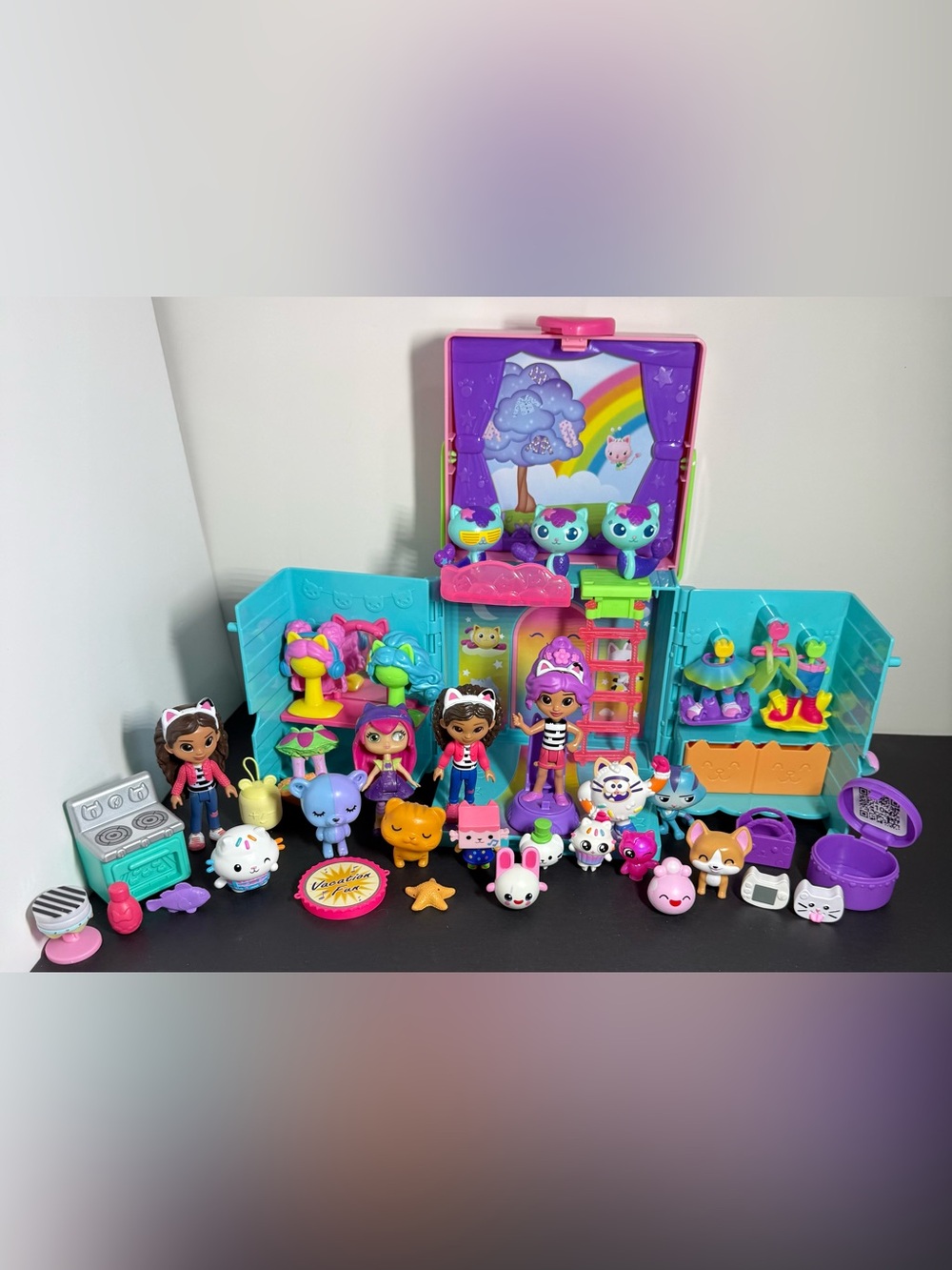Spin Master Gabby’s Dollhouse Rainbow Closet portable play set.